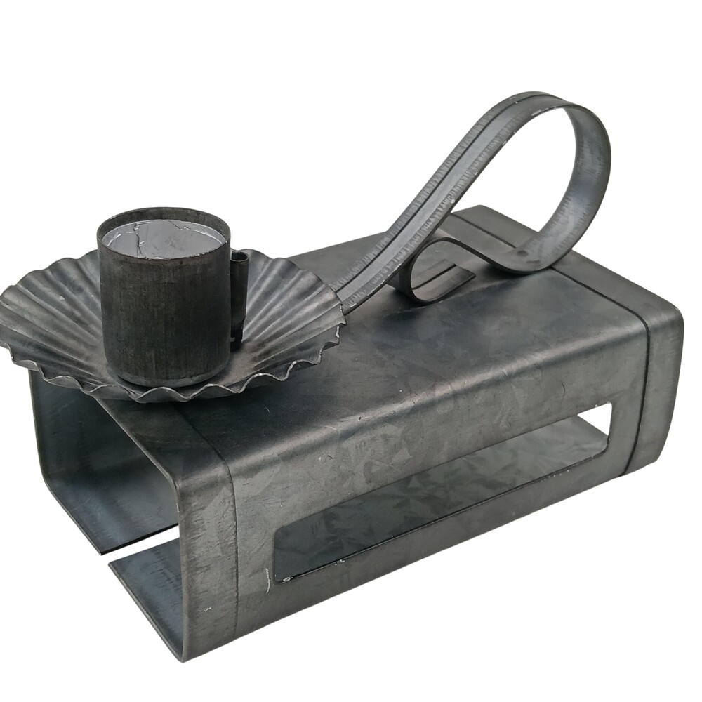 Metal Candlestick Holder With box holder Handle Industrial Decor Home